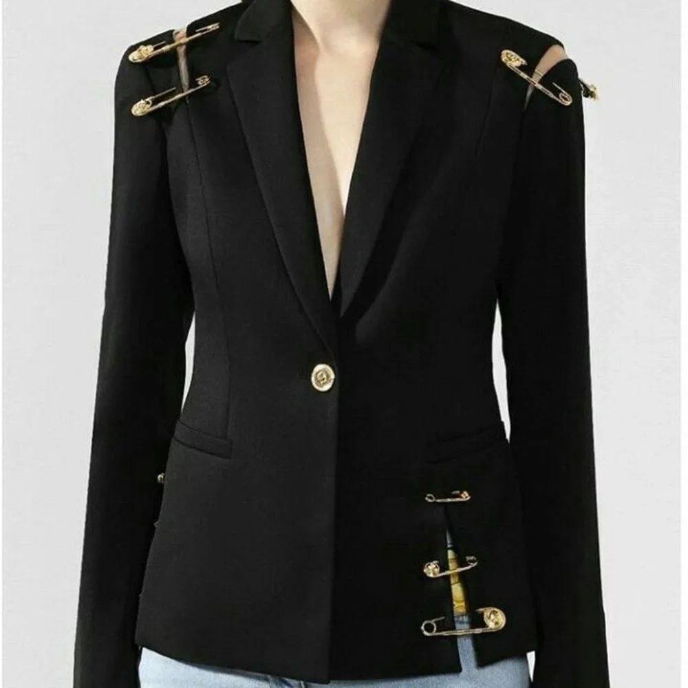 Black Blazer with Gold Accents - Picture 10 of 10